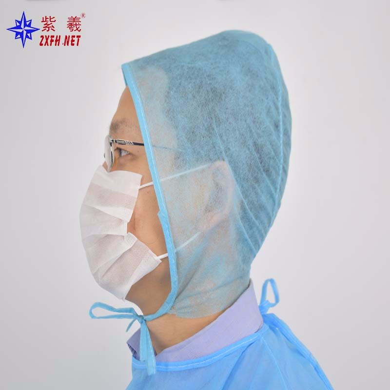 Medical blue non-woven germ-proof breathable slip-on caps doctor