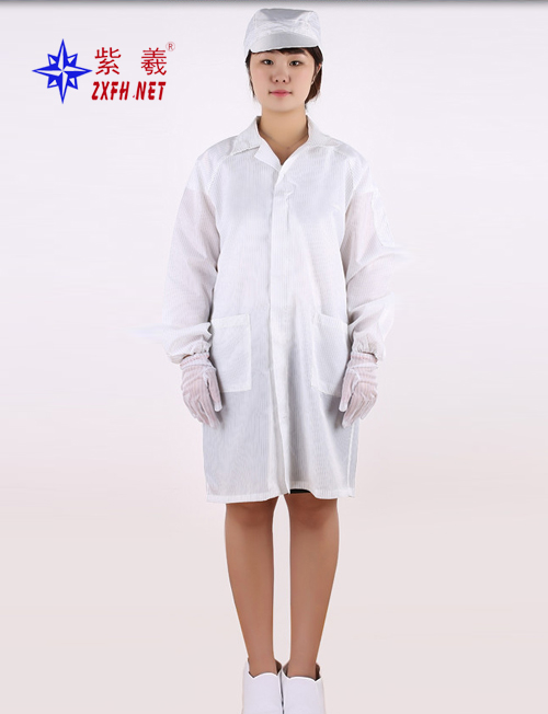 Antistatic zipped gown